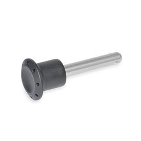 GN 124.2 Stainless Steel Locking Pins with Axial Lock (Ball Retainer) 