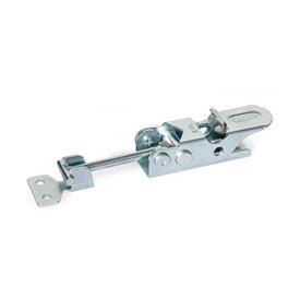 GN 761.1 Toggle Latches, Steel / Stainless Steel, with Lock Mechanism Type: T - Latch bolt with T-head, with catch<br />Material: ST - Steel