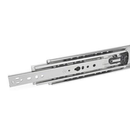 Telescopic Slides GN 1440: Steel, with Full Extension, Load Capacity up to 3250 N