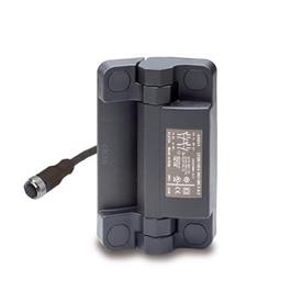 GN 239.6 Hinges with Safety Switch with Connector Plug, Plastic Type: CSK - Connector plug at the back (with 0,2 m cable)