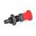 GN 817 Rastbolzen, Stahl, mit rotem Knopf Form: BK - ohne Rastsperre, mit Kontermutter
Farbe: RT - rot, RAL 3000