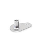 Stainless Steel Leveling Feet with Fixing Lug, Drop Shape
