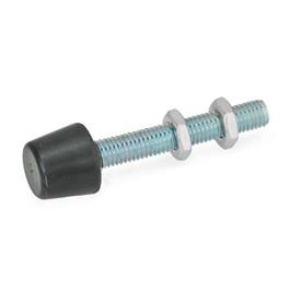 Tubeless valve with threaded bushing and protective cap (2 pieces)