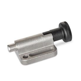 GN 417 Indexing Plungers, Stainless Steel, with Knob, with and without Rest Position Type: C - With rest position<br />Material: NI - Stainless steel precision casting