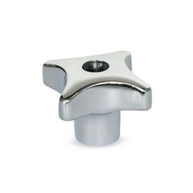 GN 6335 Stainless Steel Hand Knobs, AISI 316 Type: D - With threaded through bore