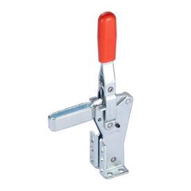 GN 812.1 Toggle Clamps, Operating Lever Vertical, with Dual Flanged Mounting Base Type: AVF - Forked clamping arm, with two flanged washers