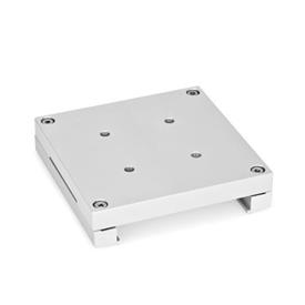 GN 900.4 Mounting Plates, Aluminum Type: B - With mounting holes for rotary tables