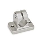 Flanged Connector Clamps, Stainless Steel, with 2 Mounting Holes