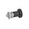 GN 607.1 Indexing Plungers, Stainless Steel / Plastic Knob Material: NI - Stainless steel
Type: AK - With lock nut