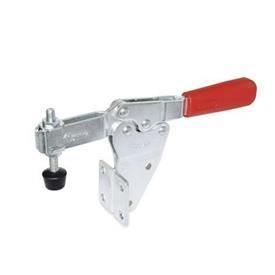 GN 820.2 Toggle Clamps, Steel, Operating Lever Horizontal, with Side Mounting Type: MFC - Forked clamping arm, with two flanged washers and clamping screw GN 708.1