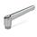 GN 300.1 Adjustable Hand Levers, Zinc Die Casting, Insert Stainless Steel, with Internal Thread / Reamed Hole Color: CR - Chrome plated