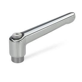 GN 300.1 Adjustable Hand Levers, Zinc Die Casting, Bushing Stainless Steel Color: CR - Chrome plated