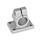 GN 146 Flanged Connector Clamps, Aluminum, with 4 Holes Finish: BL - Blasted, matt