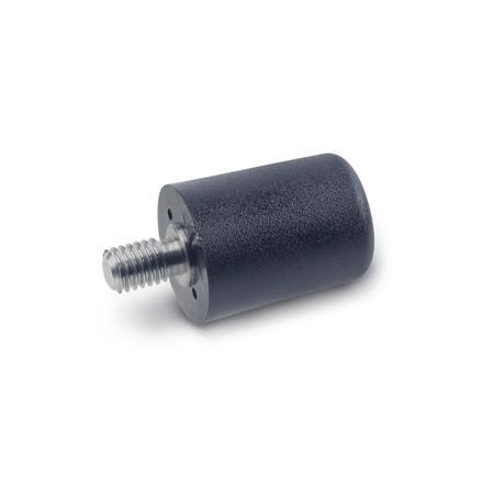 GN 599.5 Revolving Cylindrical Handles, Spindle Stainless Steel 