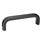 GN 565.1 Cabinet U-Handles, Aluminum Finish: SW - Black, RAL 9005, textured finish