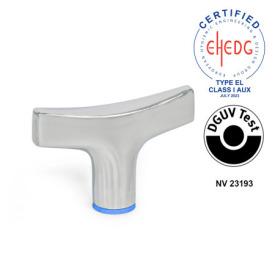 GN 5064 Maniglie a T, acciaio INOX, Hygienic Design Finitura: PL - Finitura lucida (Ra < 0,8 µm)<br />Materiale (anello di tenuta): E - EPDM