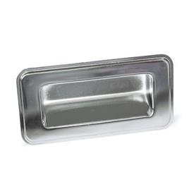 GN 7332 Gripping Trays, Stainless Steel , Screw-In Type Type: C - Mounting from the back<br />Identification no.: 1 - Without Seal<br />Finish: EP - Electropolished