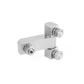 GN 129.2 Stainless Steel Hinges, Stainless Steel , Consisting of Three Parts Material: NI - Stainless steel