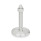 GN 21 Leveling Feet, Stainless Steel, Turned Base Plate, without Mounting Holes Type (Foot plate): D1 - Fine turned, with rubber underlay, inlaid, black
Version (Threaded stem): VK - With nut, external hex at the top and wrench flat at the bottom