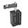 GN 875 Swing Clamps, Aluminum, Pneumatic, in Block Version Type: A - Clamping arm with slotted hole and two flanged washers