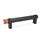 GN 331 Tubular Handles, Aluminum, with Electrical Switching Function Finish: SW - Black, RAL 9005, textured finish
Type: T0 - Without button
Identification no.: 2 - With emergency stop