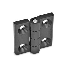 GN 237.1 Hinges, Plastic Type: A - 2x2 bores for countersunk screws