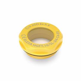 GN 543.6 ATEX-Sight Glasses, Plastic Type: B - without reflector