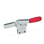 Toggle Clamps, Steel, Operating Lever Horizontal, with Vertical Mounting Base