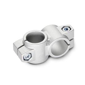 GN 132 Two-Way Connector Clamps, Aluminum Finish: BL - Blasted, matt