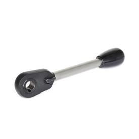GN 316 Ratchet Spanners, Steel Form: K - With keyway
