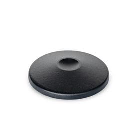 GN 36.1 Plaques d'assise sans trou de fixation central Type: A - sans tampon en caoutchouc
