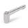 GN 300.6 Adjustable Hand Levers, Stainless Steel, Polished, with Bushing Type: IS - With internal hexalobular