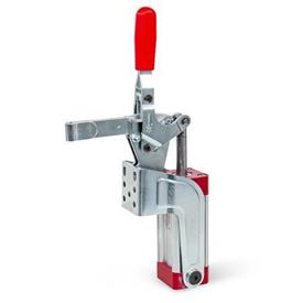 GN 862.1 Toggle Clamps, Steel, Pneumatic, with Additional Manual Operation Type: EPVS - Solid clamping arm, with clasp for welding