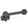 GN 918 Eccentric Cams, Steel, Radial Clamping, with Threaded Bolt Type: GV - With ball lever, straight (serration)
Clamping direction: R - By clockwise rotation (drawn version)