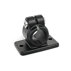 GN 146.9 Flansch-Klemmverbinder, Kunststoff Farbe: SW - schwarz, RAL 9005, matt