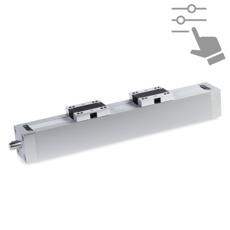 Profile Linear Actuators GN 8920: Aluminum, Spindle Steel / Stainless Steel, with Two Opposing Carriages