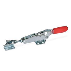GN 850.1 Latch Type Toggle Clamps, for Pulling Action Type: TG - With draw axle, with catch, with oval head latch bolt