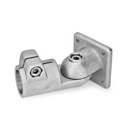 GN 282 Swivel Clamp Connector Joints, Aluminum Type: T - Adjustment with 15° division (serration)<br />Finish: BL - Plain finish, matte shot-plasted