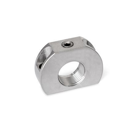 Piezas de sujeción GN 612.1: Acero inoxidable, para pernos de retención / pestillos de retención