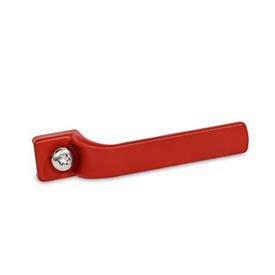 GN 120.3 Internal Cabinet Handles, Zinc Die Casting, for Latches Color: RS - Red, RAL 3000, textured finish