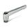 GN 300 Adjustable Hand Levers, Zinc Die Casting, Insert Steel Blackened, with internal thread / Reamed Hole Color: RH - Uncoated
