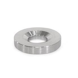 DIN 6319 Spherical / Dished Washers, Stainless Steel, Material AISI 303 Type: G - Dished washer with d<sub>4</sub> &gt; d<sub>2</sub><br />Material: NI - Stainless steel