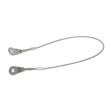 Câbles de retenue GN 111.2: Inox, avec ergots ou boucles