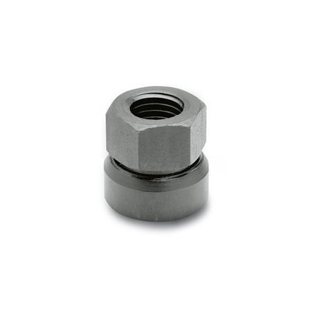 Sechskantmuttern mit Kugelpfanne GN 347: Stahl