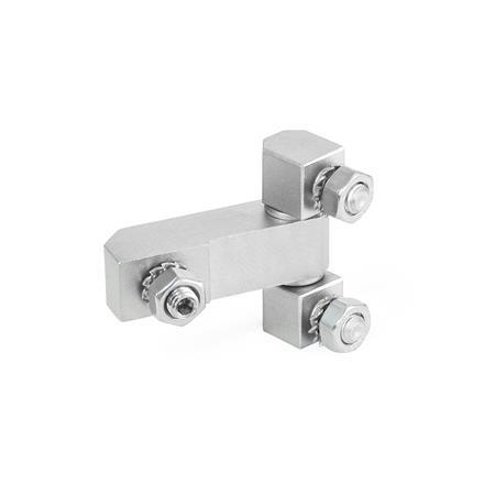 GN 129.2 Stainless Steel Hinges, Stainless Steel , Consisting of Three Parts Material: NI - Stainless steel