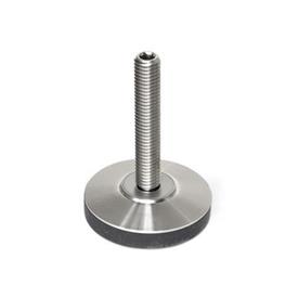 GN 6311.6 Leveling Feet, Stainless Steel Type: R - With plastic cap, non-gliding