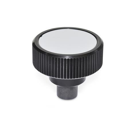 Pomos limitadores de par GN 3663: Pomo aluminio, mecanismo de par acero