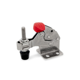 GN 820.6 Toggle Clamps, Steel / Stainless Steel, Operating Lever with T-Handle Type: MC - Without lock mechanism, with two flanged washers and clamping screw GN 708.1<br />Material: NI - Stainless steel