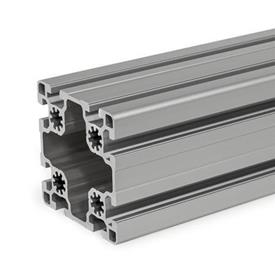 GN 10b Aluminum Profiles, b-Modular System, with Open Slots on All Sides, Profile Type Light Profile size: B-909010L<br />Finish: N - Anodized, natural color
