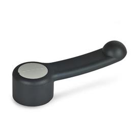 GN 623.5 Gear Levers, Plastic, Bushing Stainless Steel Colour of the cap: DGR - Gray, RAL 7035, matte finish